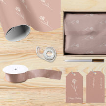 Elegant Dusty Rose Simple Floral Gift Accessories