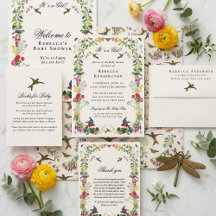 Vintage Botanical Garden Baby Shower Collection