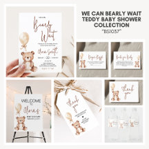 We Can Bearly Wait Teddy Shower Collection