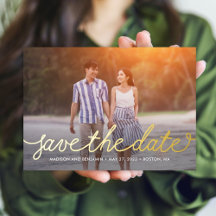 Save The Date Foil Cards