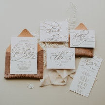 Romantic Gold Calligraphy Wedding Collection