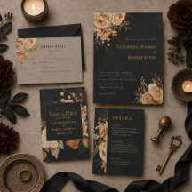 Forest Witch Black Floral Wedding Collection