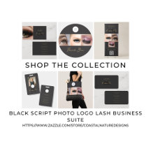 Black Script Photo Logo Lash Business Suite