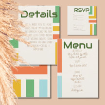 Geometric Modern Colorblock Wedding