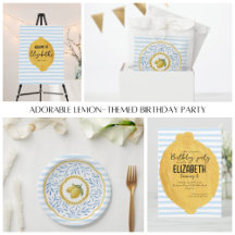 Adorable lemon-themed birthday party