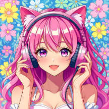 Girl's Pink Anime Themed Birthday Party 