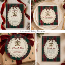 Tartan Carousel Christmas Baby Shower