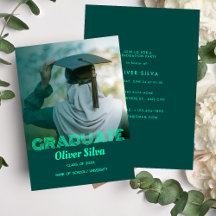 Elegant Modern Green Custom Graduation Suite 
