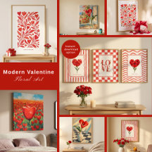 Modern Valentine Floral Art