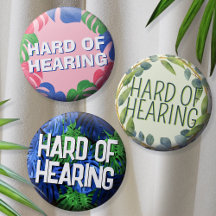 Womens Hard of Hearing Deafness Badges