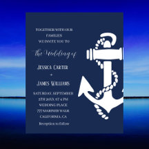 Navy Blue Anchor Wedding Collection | Nautical Mar
