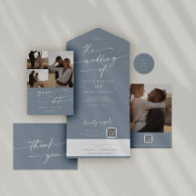 Boho Chic Dusty Blue Wedding Collection