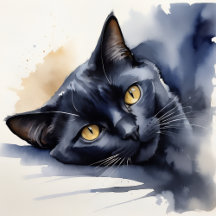 Soft little cats watercolor