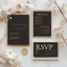 Ivory & Coffee Minimalist Boho Wedding