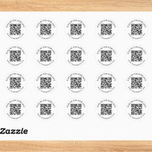 Custom Business Logo QR Code Sticker