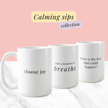 Calming Sips motivational mugs