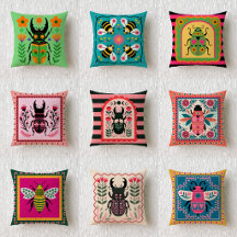 Dopamine Aesthetic Maximalist Throw Pillow Set 17