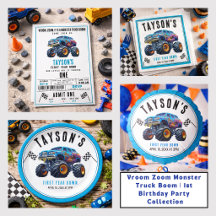 Vroom Zoom Monster Truck Boom | 1st Birthday 