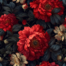 Luxury Christmas Florals Wallpaper
