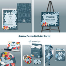 Jigsaw Puzzle Birthday Party Collection for Kids