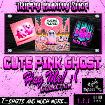 Cute Pink Ghost:  Hug Me! :(