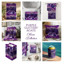 Purple glittery agate texture 