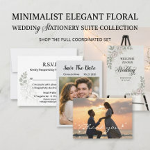 Minimalist Elegant Floral Wedding Stationery Suite