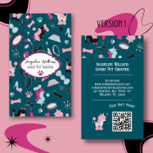 Girly Mid-Century Pet Groomer Business Collection