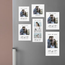Custom Photo minimalist save the date magnets