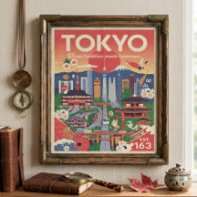 Asia Retro Travel Posters & Vintage City Art