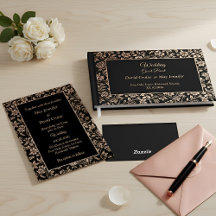 Elegant Black Themed Premium Floral Rose Gold