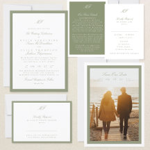 Traditional Sage Green Monogram Wedding Collection