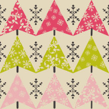 Pink & green trees Christmas party