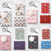 Elegant Modern Christmas Gift Wrapping Paper