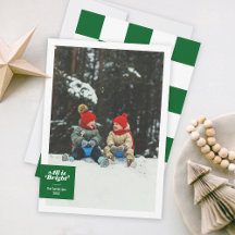 Modern Holiday Christmas Photo Cards