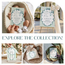 Elegant Little Tini One Blue Martini Baby Shower