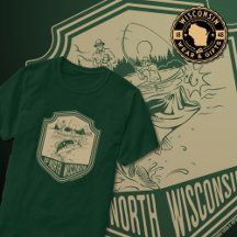 Up North Wisconsin Fishing Badge