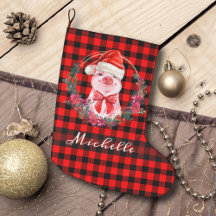 Christmas Pig Cute and Funny Decor Cards And Gifts
