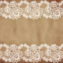 Rustic country vintage beige burlap and white lace