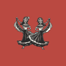Calavera Collection (Lesbian Couple) Red/Gold