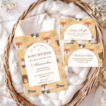 Cozy Forest Animals Baby Shower