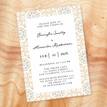 Tan Mediterranean Tile Wedding