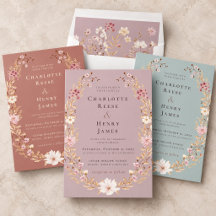 Modern Mauve Wildflower Wedding