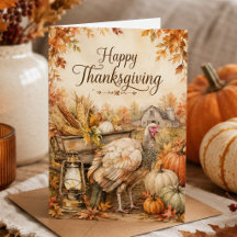 ELEGANT AUTUMN HAPPY THANKSGIVING CARDS COLLECTION