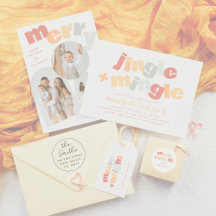 Modern Merry Arch Christmas Holiday Photo Collage