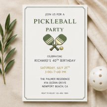 Pickleball Party Invitation