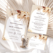 Boho Terracotta Pampas Grass Wedding