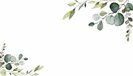 Rustic Eucalyptus Greenery Blank Folded Place Card