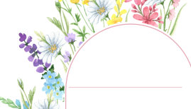 Wildflower Wedding Meadow Flower Arch Place Card