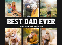 BEST DAD EVER 6 Photo Collage Cool Fathers Day T-Shirt